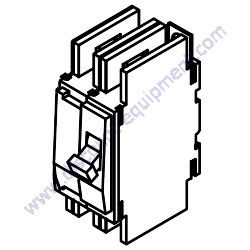 Product image of 0601870441 CIRCUIT BREAKER 2P 50A DENYO Multiquip Generators