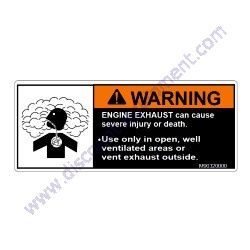 Product image of M9503200004 DECAL WARNING EXHAUST GAS Multiquip DCA70SSJU4F Generator