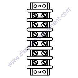 Product image of Y0601816411 TERMINAL BLOCK 603-GP-06 Multiquip DCA40SSKU4F2 Generator