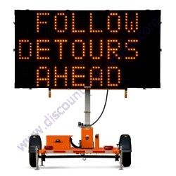 Product image of Wanco WTLMB(A)-Legacy Full Size Three-Line Message Board with Hydraulic Lift