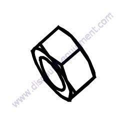 Product image of 21021105 Hex Nut M8 DIN 934 Menegotti Steel Drum Wheelbarrow Concrete Mixer