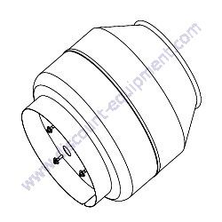 Product image of 34600041 Steel Drum 130L 3-Blades Menegotti Steel Drum Wheelbarrow Concrete Mixer